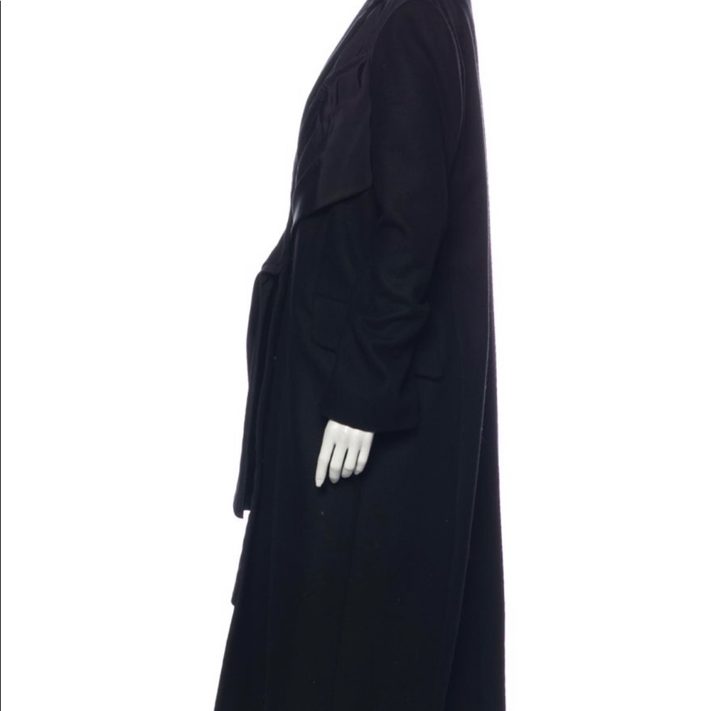 Carolina Herrera wool coat with taffeta bow - Picture 2 of 7